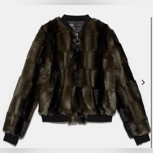 Zara Faux Fur Bomber